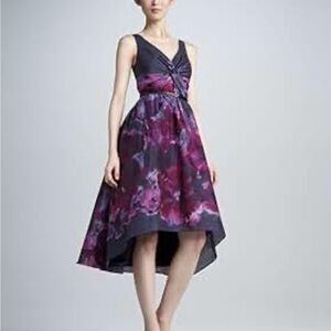 Lela Rose Elegant Purple and Black Women's Dress Size 6